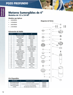 Catálogo de Partes Motores 1/2 a 3/4 HP
