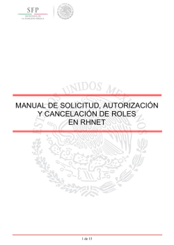 Manual del rol Oficial Mayor y Administrador de roles en RHNET