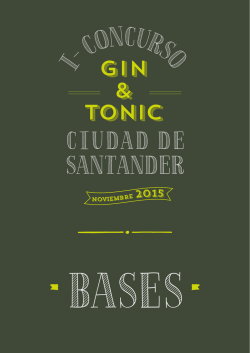 Bases del Consurso  - I Concurso Gin Tonic Ciudad de Santander