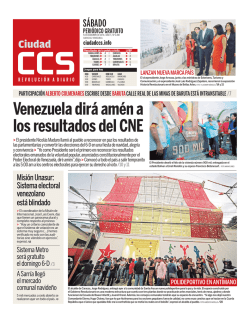 Venezuela dirá amén a los resultados del CNE