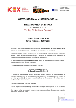 Convocatoria PDF - Foods and Wines from Spain