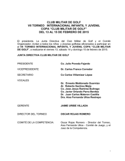 CLUB MILITAR DE GOLF VII TORNEO INTERNACIONAL INFANTIL