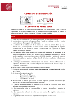 Bases Relato corto - Universidad de Murcia