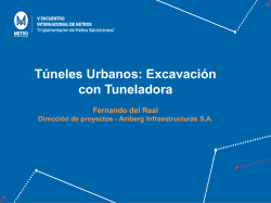 Túneles Urbanos: Excavación con Tuneladoras