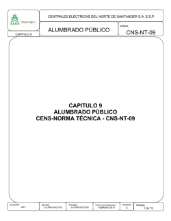 ALUMBRADO PÚBLICO CNS-NT-09 CAPITULO 9