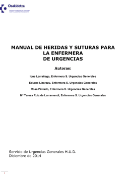 manual de heridas y suturas para la enfermera de urgencias