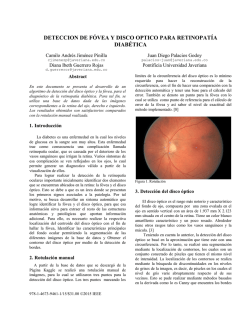 deteccion de fóvea y disco optico para retinopatía
