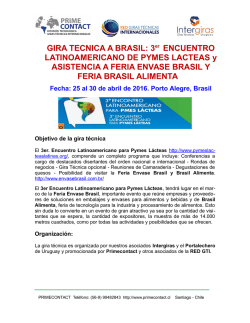 Programa y costos gira a Brasil