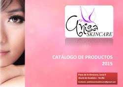 CATÁLOGO DE PRODUCTOS 2015