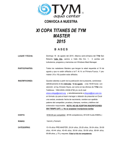 convocatoria copa titanes de tym master 2015, agosto