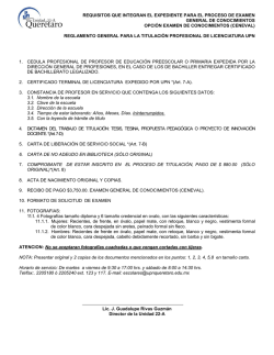 Requisitos Examen General de Conocimientos CENEVAL