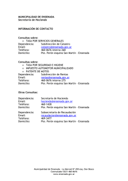 Contactos - Municipalidad de Ensenada