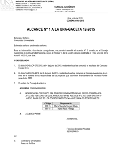 ALCANCE N° 1 A LA UNA-GACETA 12-2015