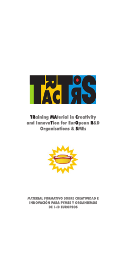 TRaining MAterial in Creativity and InnovaTion for