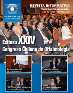 Año 20 | N°194 | Marzo 2015 - Sociedad Chilena de Oftalmología