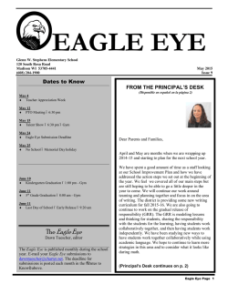 The Eagle Eye - Glenn Stephens Elementary School