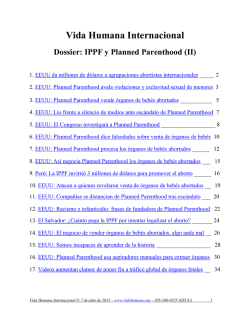 IPPF y Planned Parenthood - Vida Humana Internacional