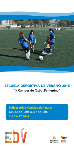Flyer futbol femenino - Fundación Deportiva Municipal de Valencia