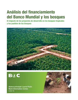 Análisis del financiamiento del Banco Mundial y los bosques