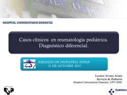 Casos clínicos reumatológicos en el niño y diagnóstico diferencial.