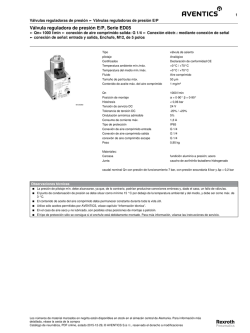Válvula reguladora de presión E/P, Serie ED05