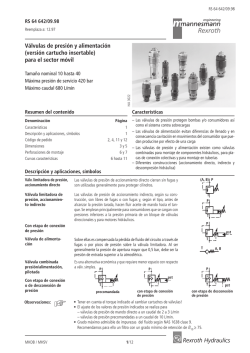 Rexroth Hydraulics Válvulas de presión y alimentación (versión