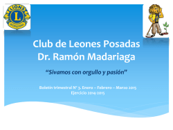 Boletín N° 3 del Club de Leones Posadas Madariaga