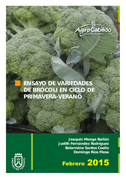 ensayo de variedades de brócoli en ciclo de primavera