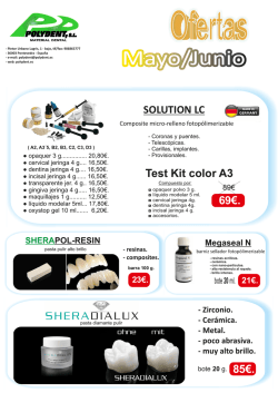 SOLUTION LC Test Kit color A3 69€. bote 20 g. 85€.