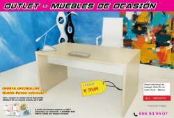 OUTLET - MUEBLES DE OCASIÓN - Panel2000 Muebles de Oficina