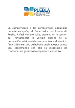 Declaración Patrimonial - Gobierno del Estado de Puebla
