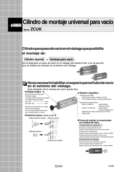 Cilindro de montaje universal para vacío Serie ZCUK