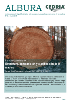Estructura, composición y clasificación de la madera