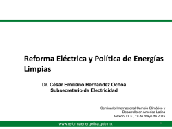 Reforma Eléctrica y Política de Energías Limpias
