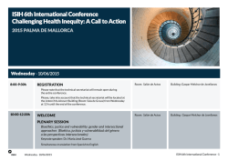 ISIH 6th International Conference Challenging Health Inequity: A