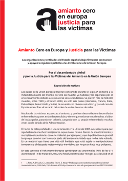 Amianto Cero en Europa y Justicia para las Víctimas