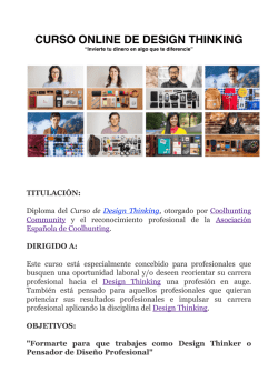 Programa del Curso Online Design Thinking
