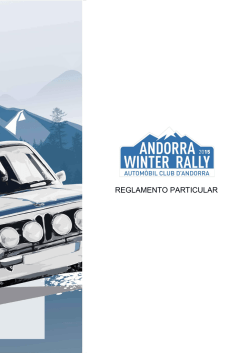 REGLAMENTO PARTICULAR - Andorra Winter Rally