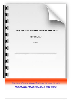 Dossier de como estudiar para un examen tipo test. en pdf