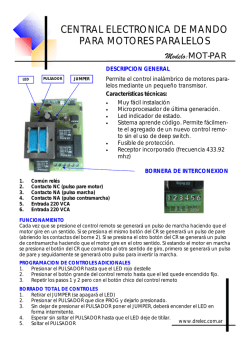CENTRAL ELECTRONICA DE MANDO PARA MOTORES