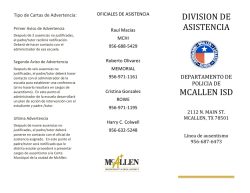DIVISION DE ASISTENCIA MCALLEN ISD