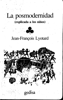 Jean-Frangois Lyotard - Matematica Educativa