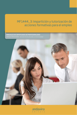 MF1444_3: Impartición y tutorización de acciones