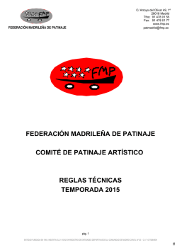 Reglamento FMP - Federación Madrileña Patinaje
