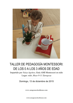 TALLER DE PEDAGOGÍA MONTESSORI