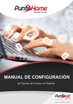 manual de configuración de cuenta de correo en outlook