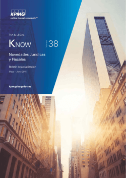 Know Tax & Legal nº 38