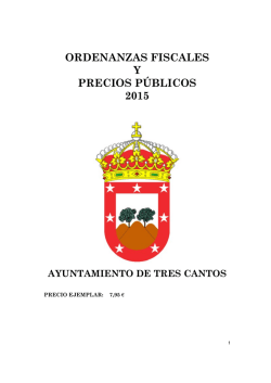 ORDENANZAS FISCALES Y PRECIOS PÚBLICOS 2015