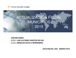 ACTUALIZACIÓN FISCAL MUNICIPIOS 2015