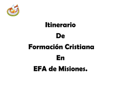 Itinerario De Formación Cristiana En EFA de Misiones.